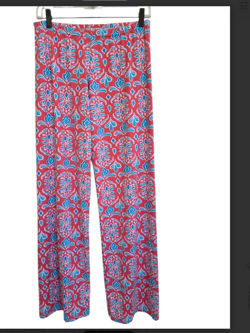 Barbara Gerwit Nylon Spandex Coral Pink Palazzo Pants M